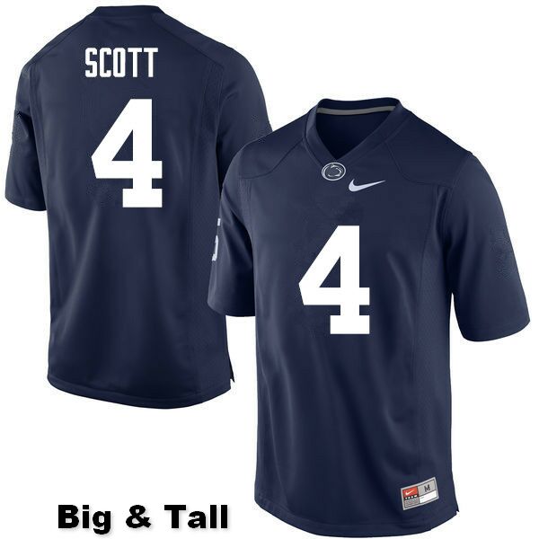 NCAA Nike Men's Penn State Nittany Lions Nick Scott #4 College Football Authentic Big & Tall Navy Stitched Jersey EIH2098JP